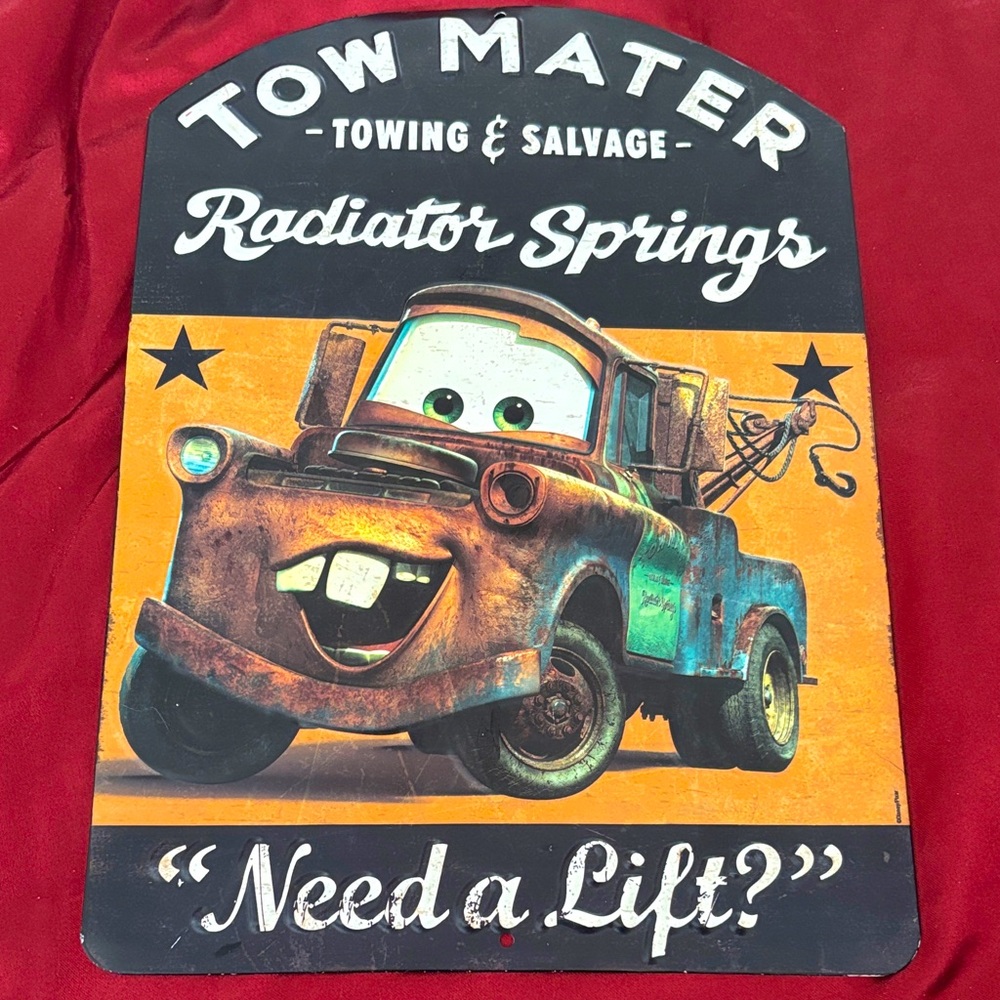 Tow Mater Radiator Springs Metal Sign